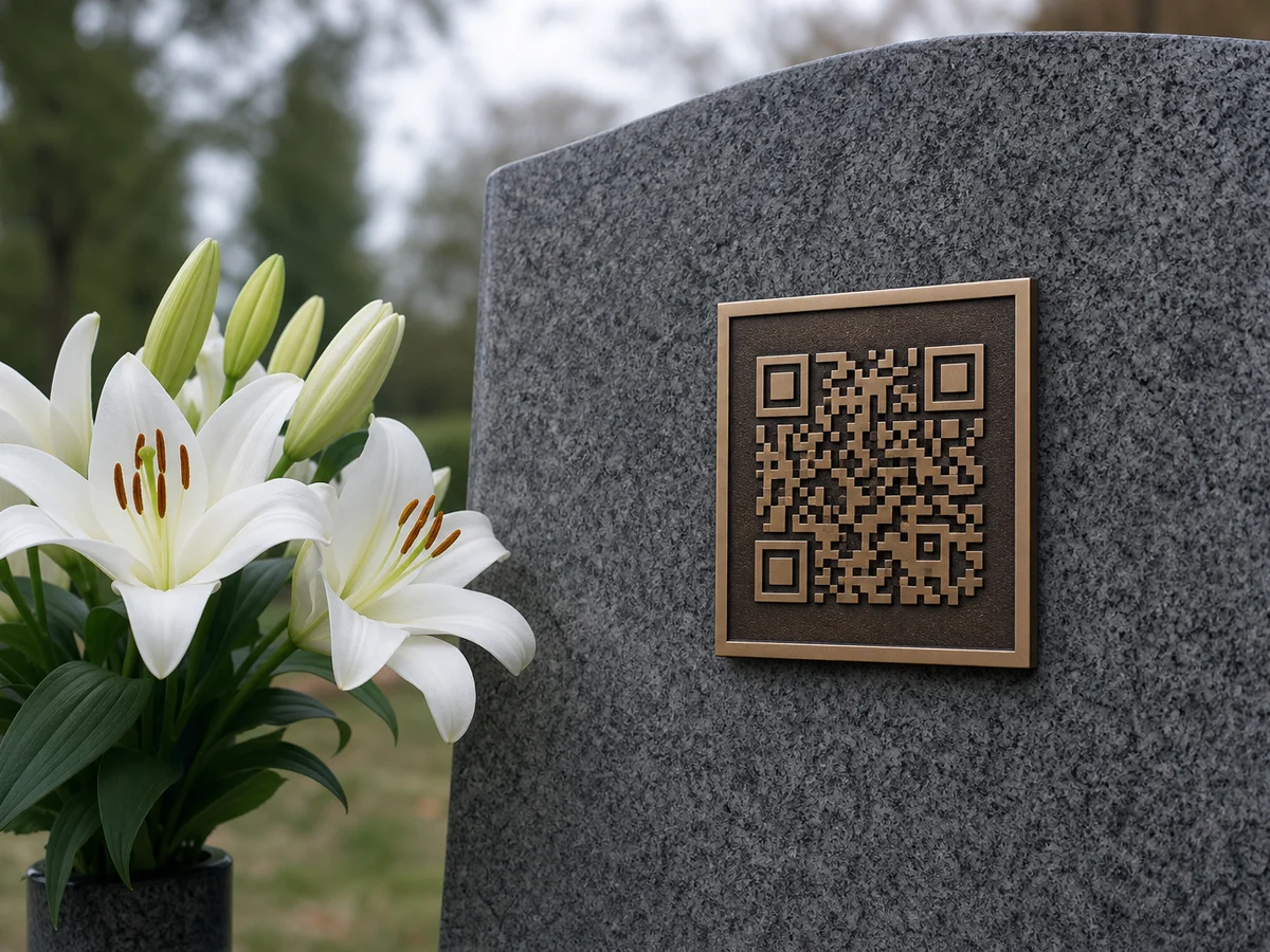 QR-табличка на памятнике